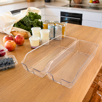 SnapSpace™ ClearStack Fridge Drawer Organisers (2pcs)