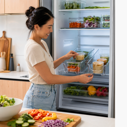 SnapSpace™ ClearStack Fridge Drawer Organisers (2pcs)