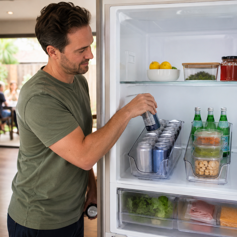 SnapSpace™ ClearStack Fridge Drawer Organisers (2pcs)